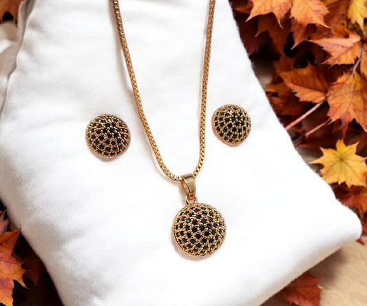 Zircon Ball Locket Set